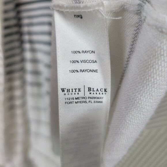 White House Black Market Open Front Cardigan Sweater XS Drape Stripe Light White - Picture 5 of 5